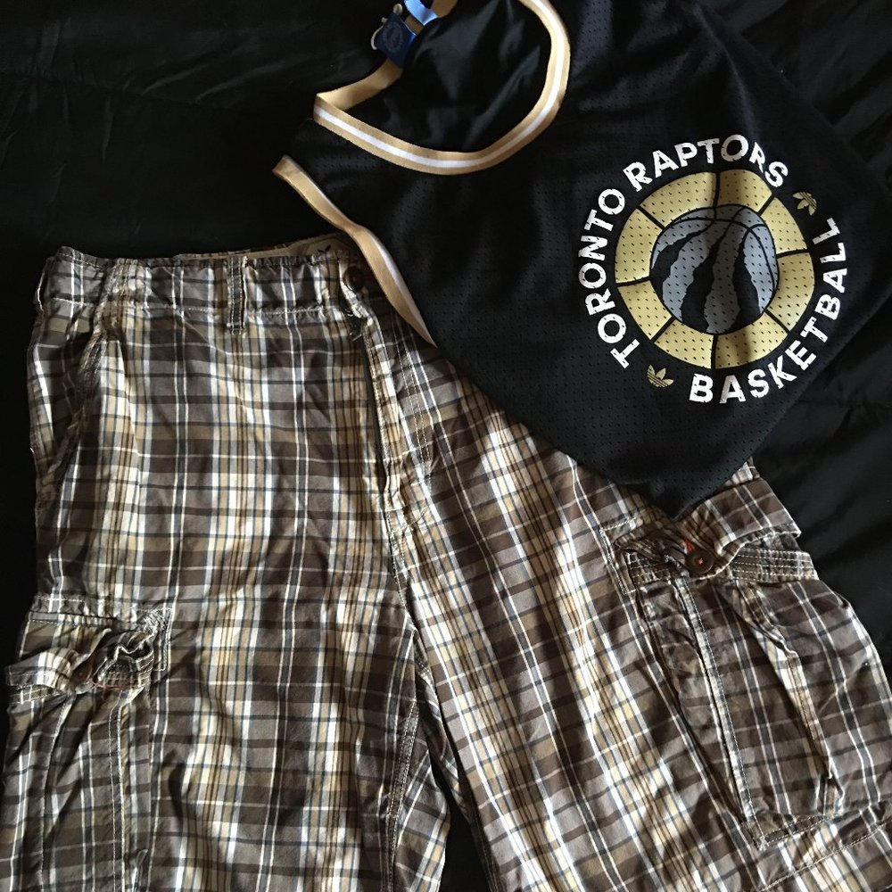 Men's Raptor Tank / Plaid Short Size 36 and XL